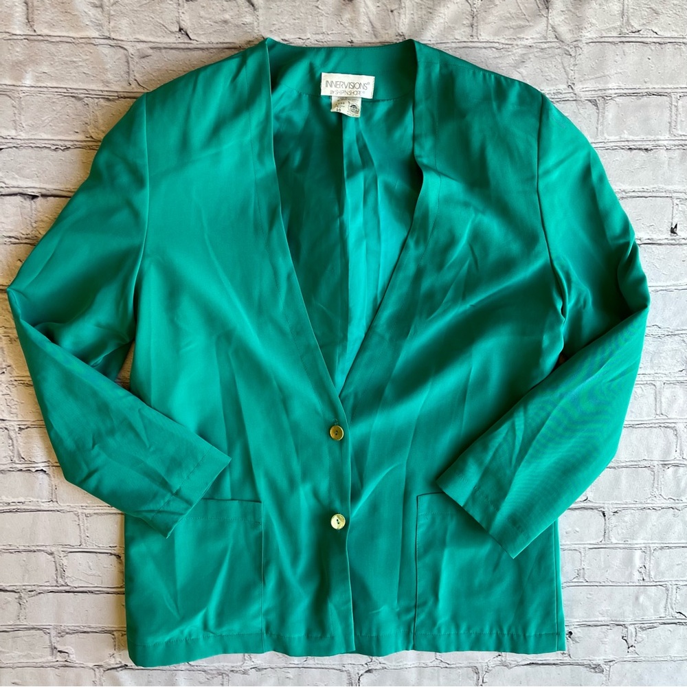 Vintage 90s Y2K Inner Visions SHIP n Shore Blazer Jacket Made In USA 2-Button 10
